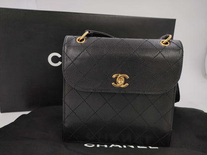 CHANEL One-Shoulder Bag Black Caviar Skin Black No. 5 Shoulder Bag