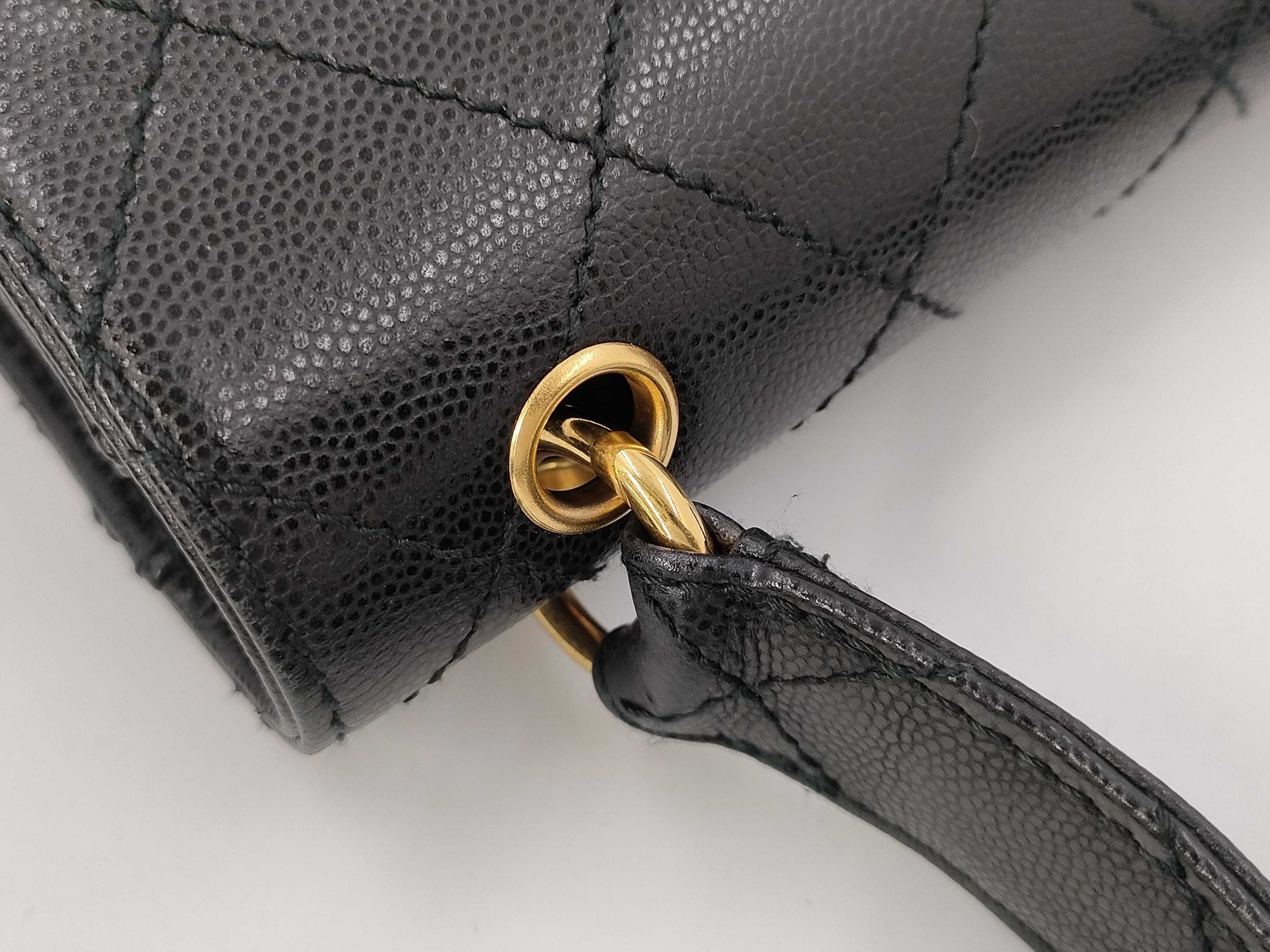 CHANEL One-Shoulder Bag Black Caviar Skin Black No. 5 Shoulder Bag