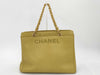 CHANEL Caviar Skin CHANEL Logo Double Chain Tote Bag #5