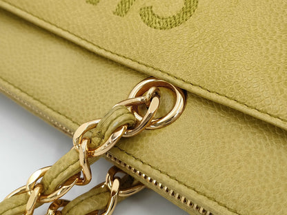 CHANEL Caviar Skin CHANEL Logo Double Chain Tote Bag #5