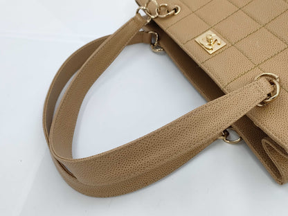 CHANEL Turnlock Caviar Leather Tote Bag with G Hardware, No. 7