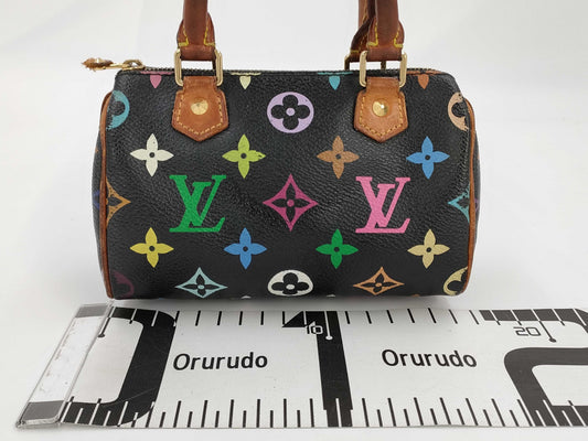 LOUIS VUITTON Monogram Multicolore Black Mini Speedy Handbag