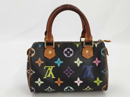LOUIS VUITTON Monogram Multicolore Black Mini Speedy Handbag