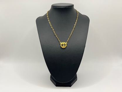 CHANEL CC Coco Mark Necklace 39cm Gold Necklace