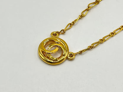 CHANEL CC Coco Mark Necklace 39cm Gold Necklace