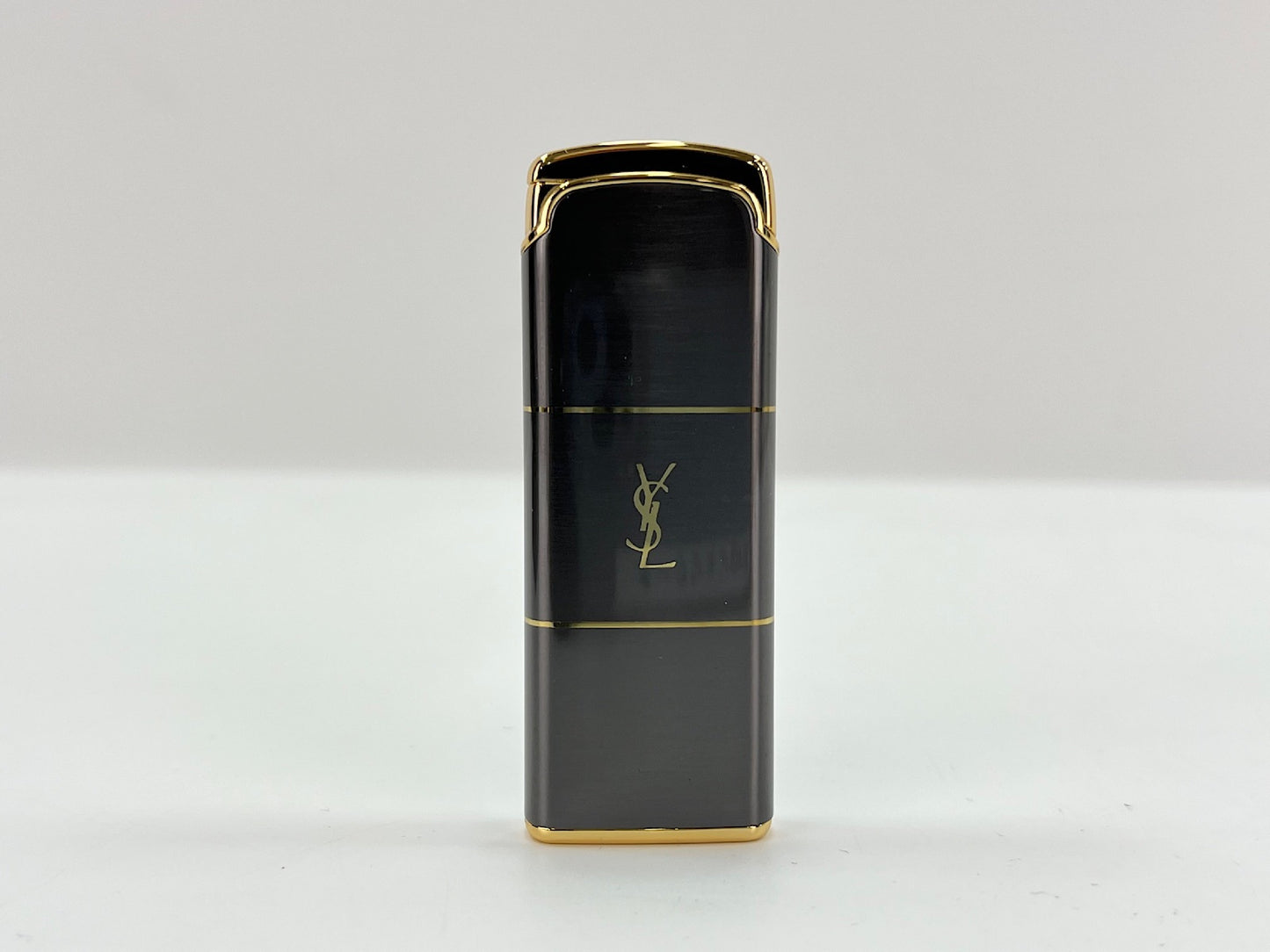 Yves Saint Laurent Unused Saint Laurent Satain Lighter YS-2000 S Silver Gold Lighter