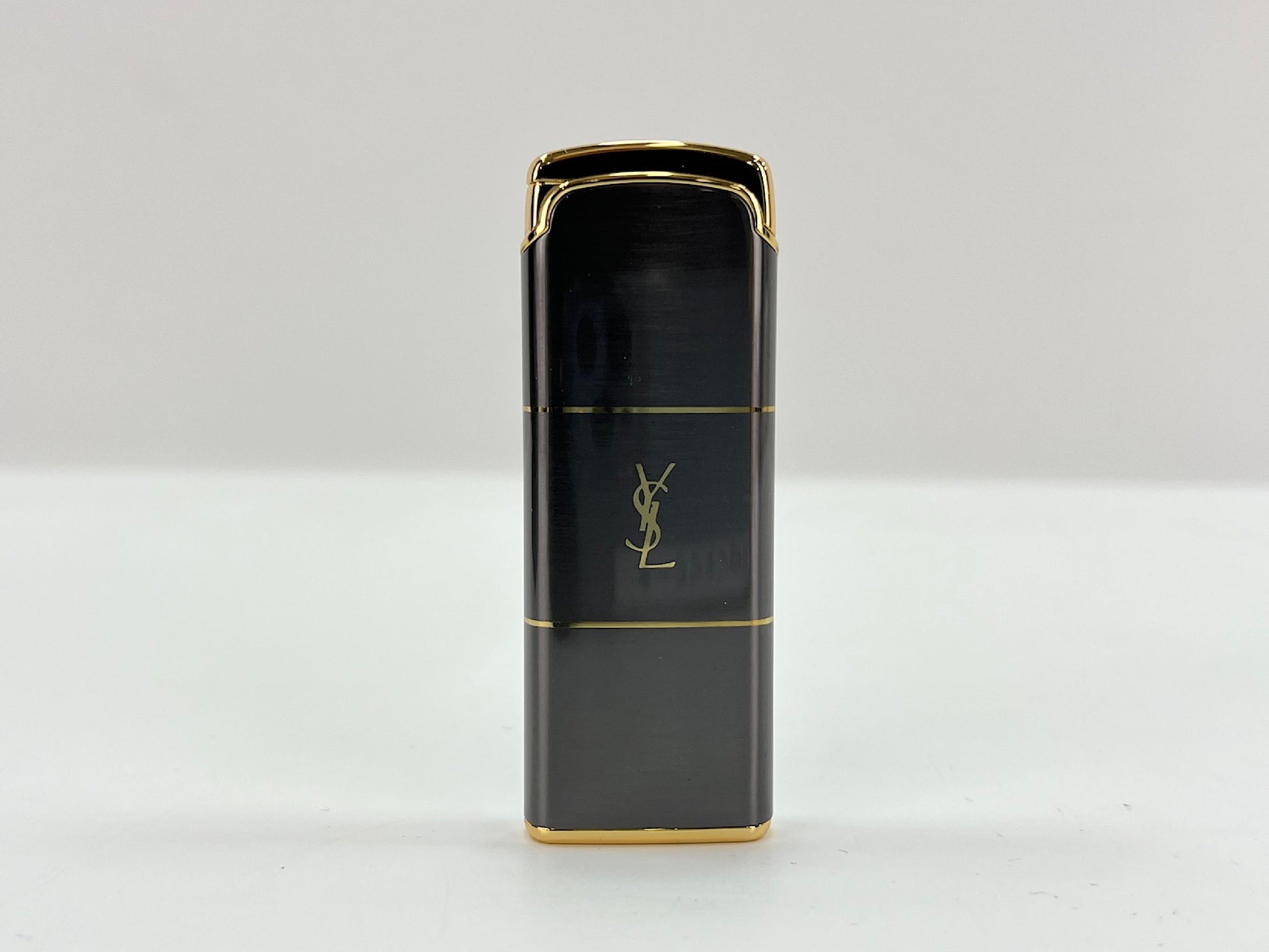 Yves Saint Laurent Unused Saint Laurent Satain Lighter YS-2000 S Silver Gold Lighter