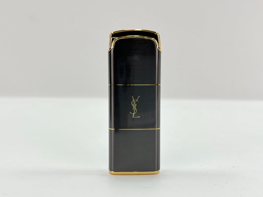 Yves Saint Laurent Unused Saint Laurent Satain Lighter YS-2000 S Silver Gold Lighter