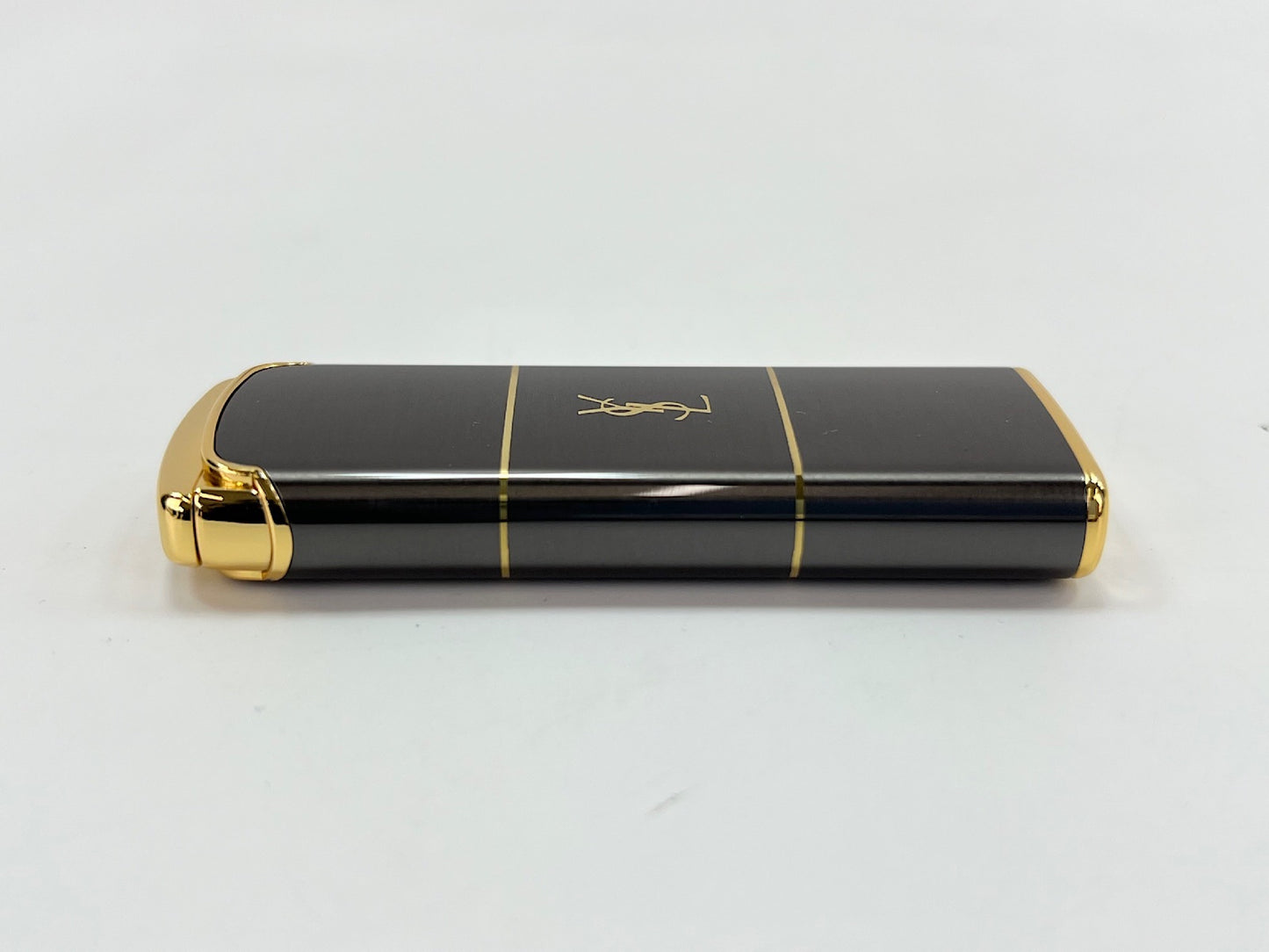 Yves Saint Laurent Unused Saint Laurent Satain Lighter YS-2000 S Silver Gold Lighter