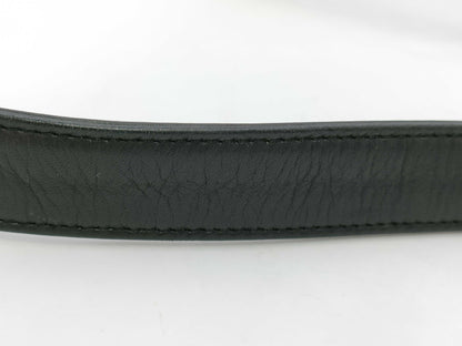 CHANEL Leather Shoulder Bag, Black, No. 5