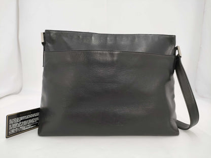 CHANEL Leather Shoulder Bag, Black, No. 5