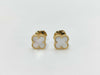 Van Cleef & Arpels Sweet Alhambra Mother-of-Pearl Yellow Gold Au750 2.8g Earrings 