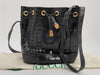 GUCCI Crocodile Bamboo Mini Drawstring Shoulder Bag Black Shoulder Bag