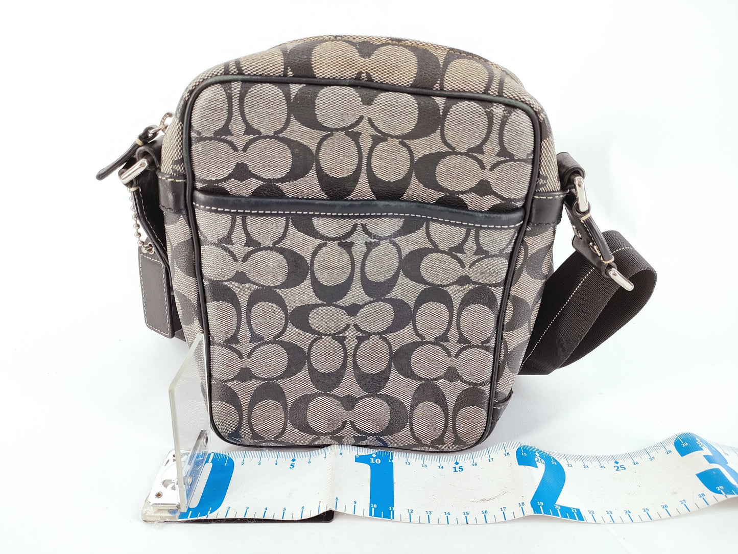 COACH Heritage Stripe Signature Shoulder Bag Shoulder Bag