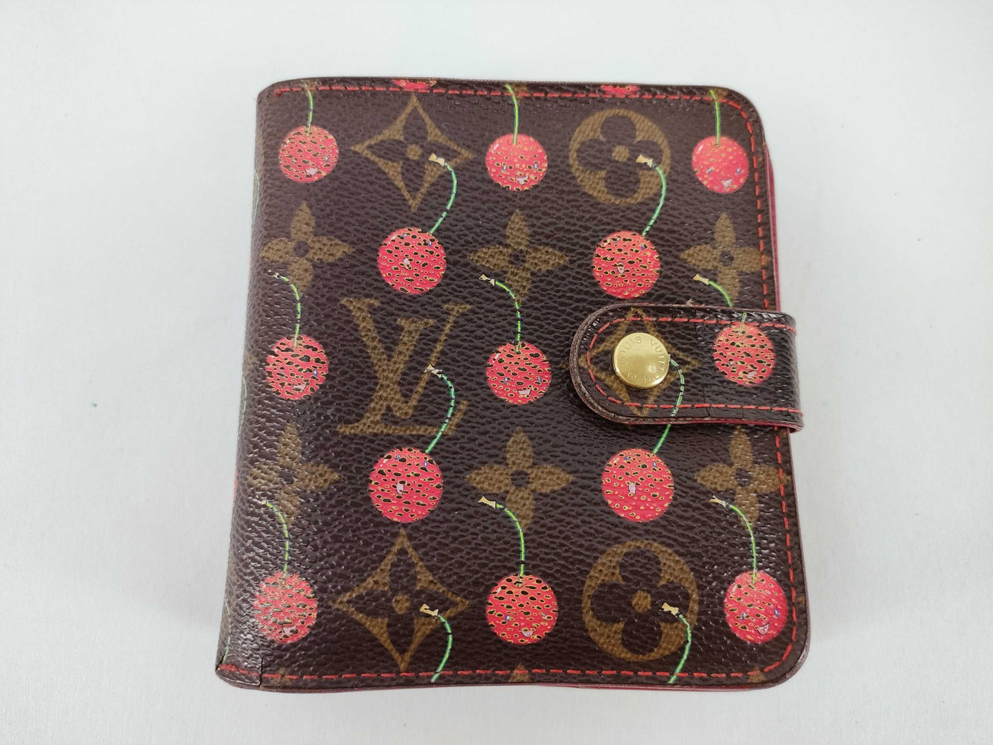 LOUIS VUITTON Monogram Cherry Compact Zip Wallet M95005