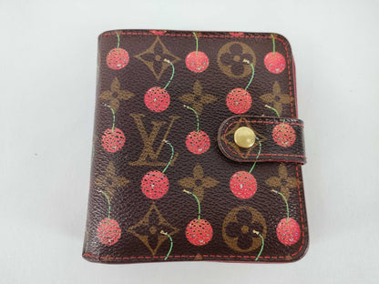 LOUIS VUITTON Monogram Cherry Compact Zip Wallet M95005