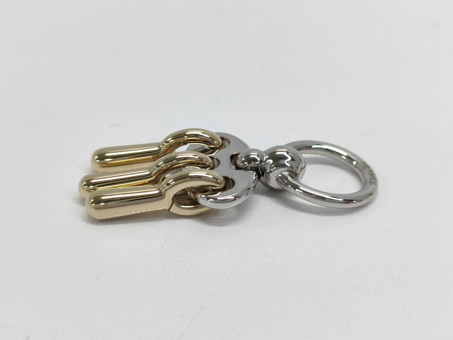 HERMES Metallic Twilly/Scarf Ring Charm