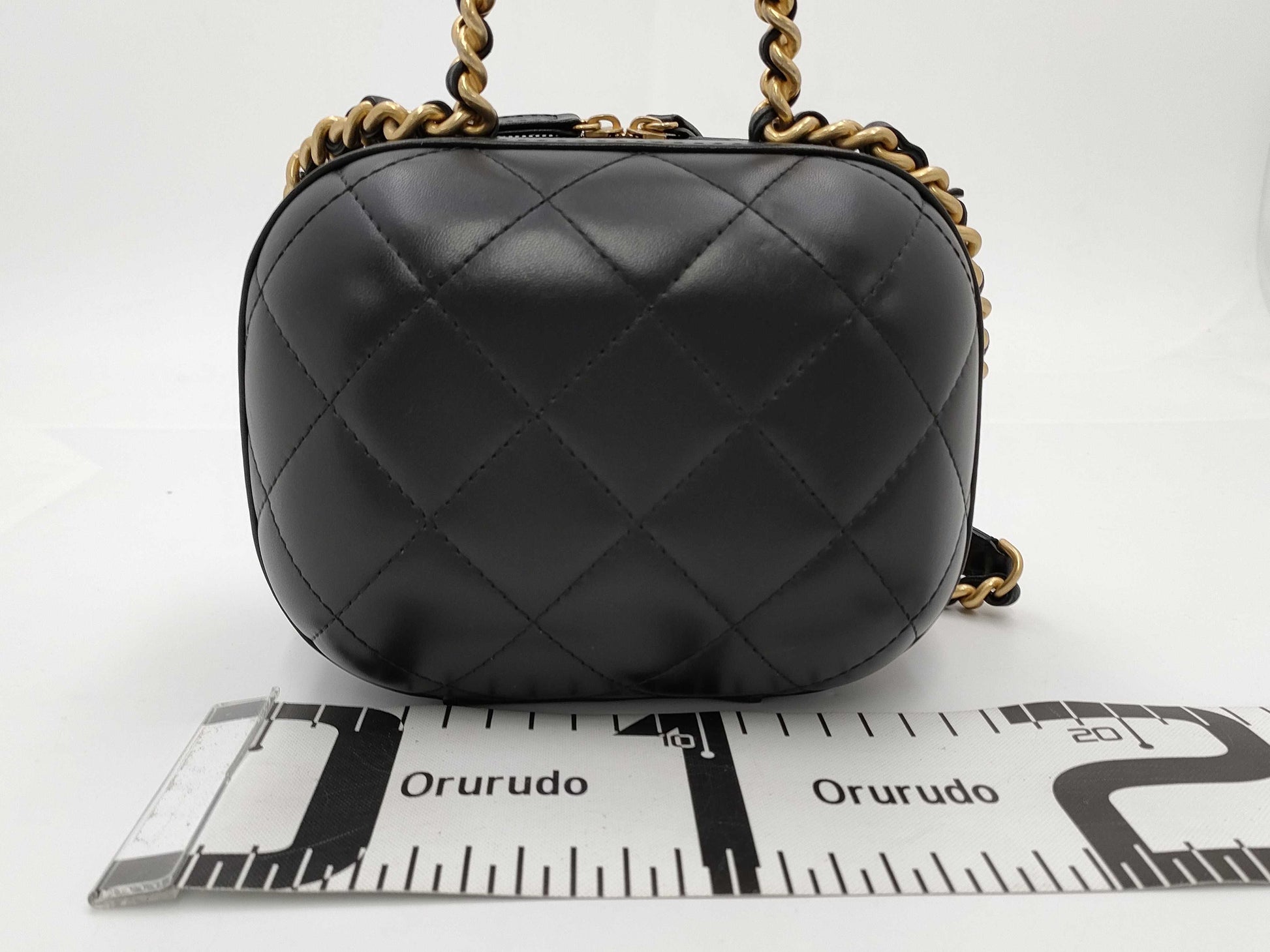 CHANEL Matelasse Top Handle 2-Way Lambskin Vanity Bag