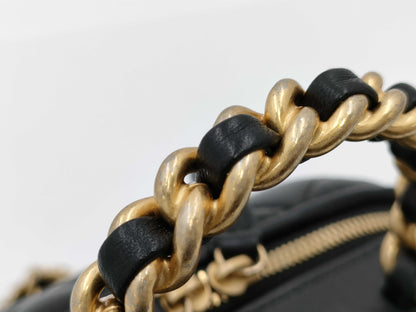 CHANEL Matelasse Top Handle 2-Way Lambskin Vanity Bag