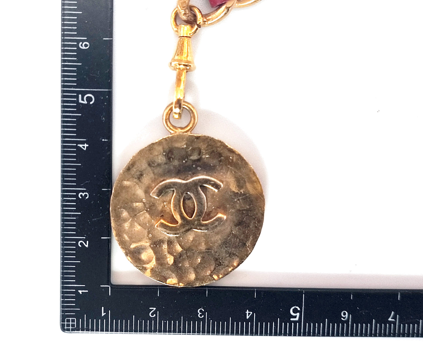 CHANEL Coco Mark Leather Chain Belt