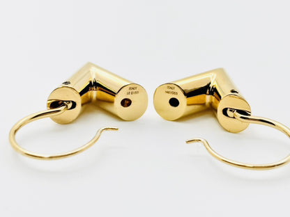 LOUIS VUITTON Essential V Earrings, Gold, M61088, LE0185