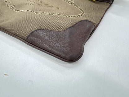 PRADA Prada Shoulder Bag Canvas x Leather Brown x Beige Shoulder Bag