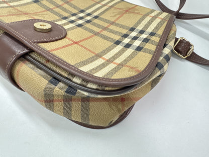 BURBERRY Nova Check PVC x Leather Shoulder Bag