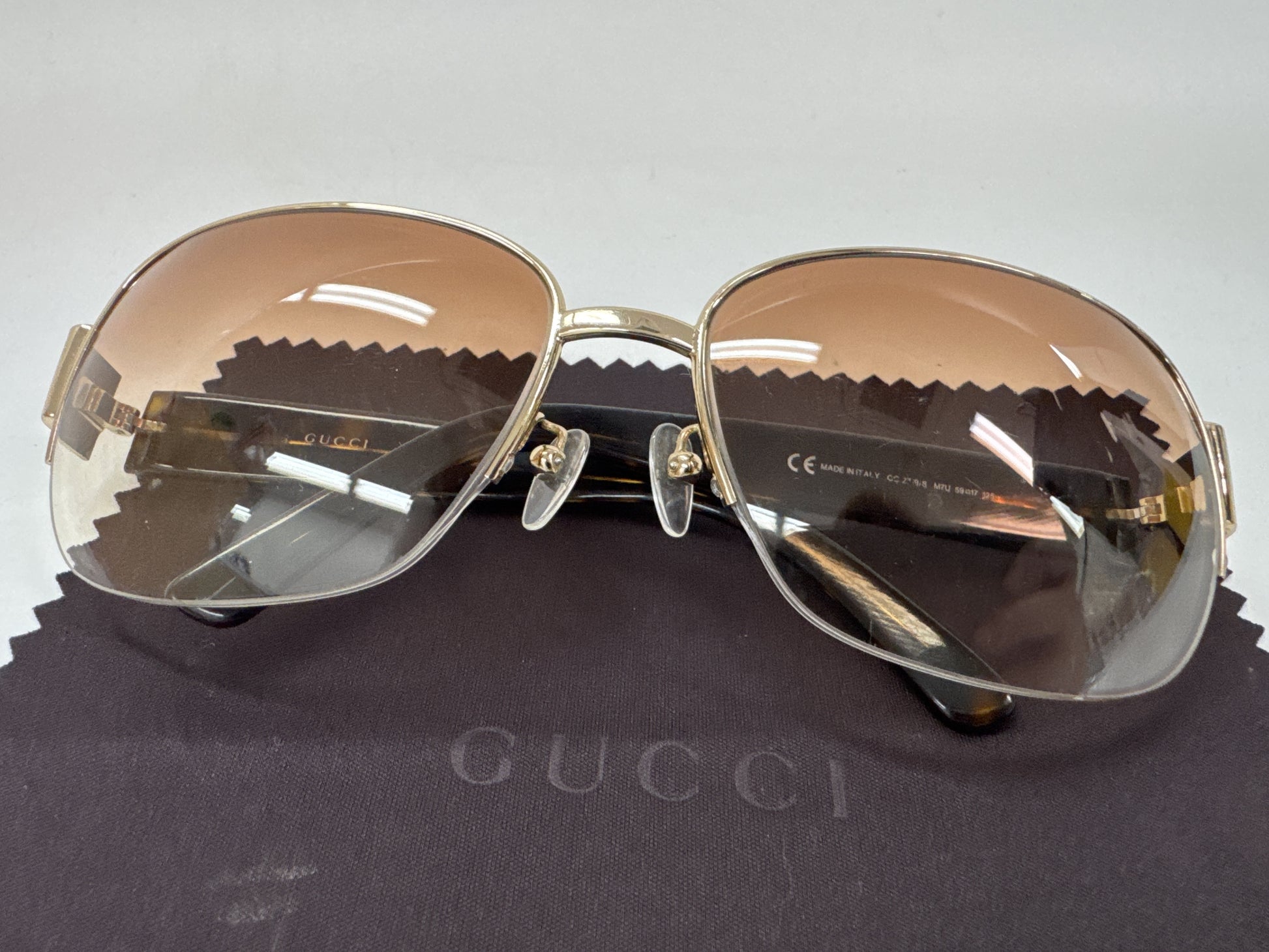 GUCCI GG2719 Gold and Brown Sunglasses