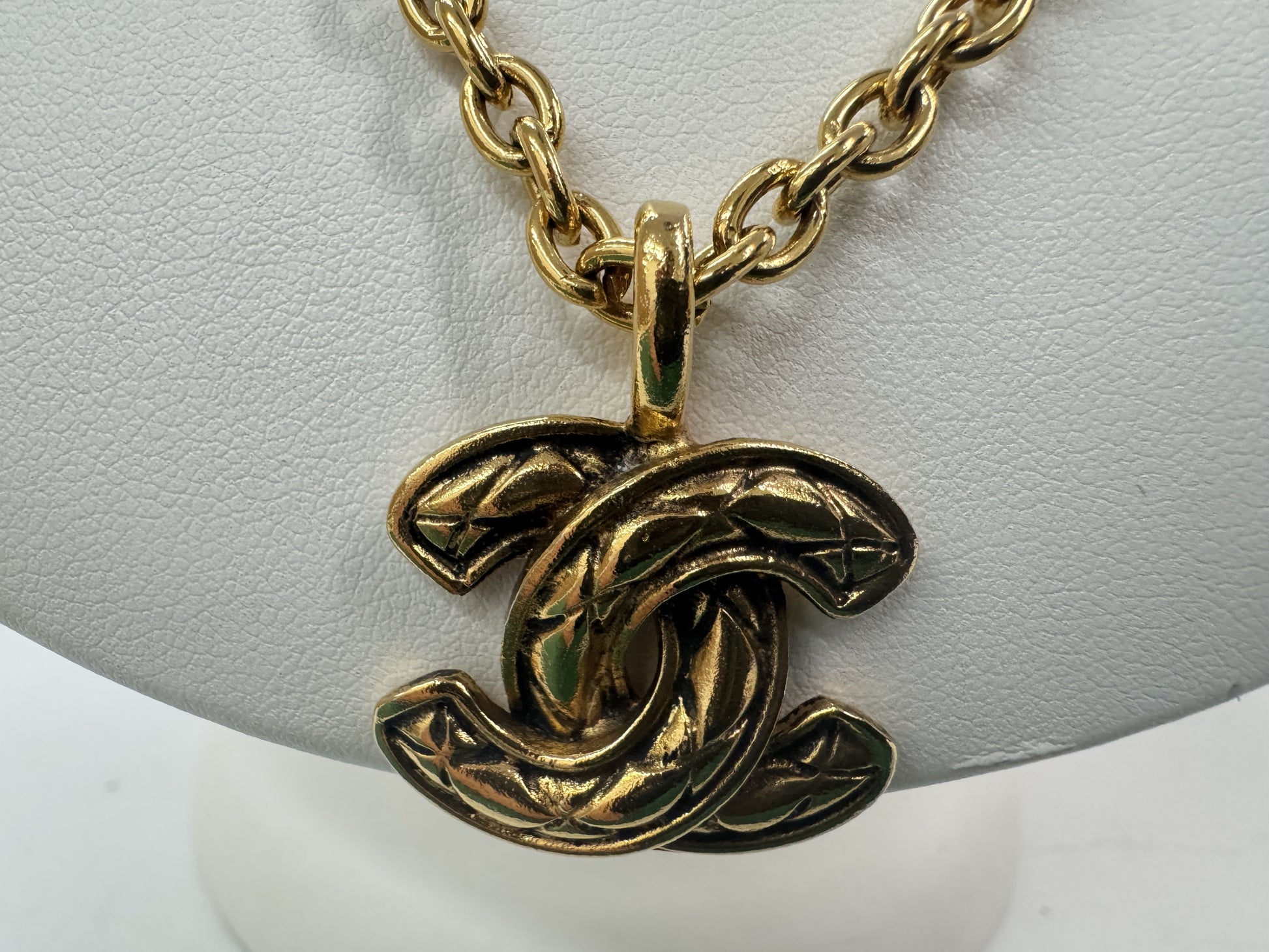 CHANEL Coco Mark Necklace, Gold, 55cm Chain
