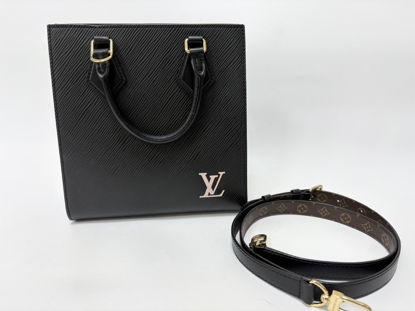 LOUIS VUITTON M20958 Epi Sac Plat BB Noir Black RFID Enabled Handbag