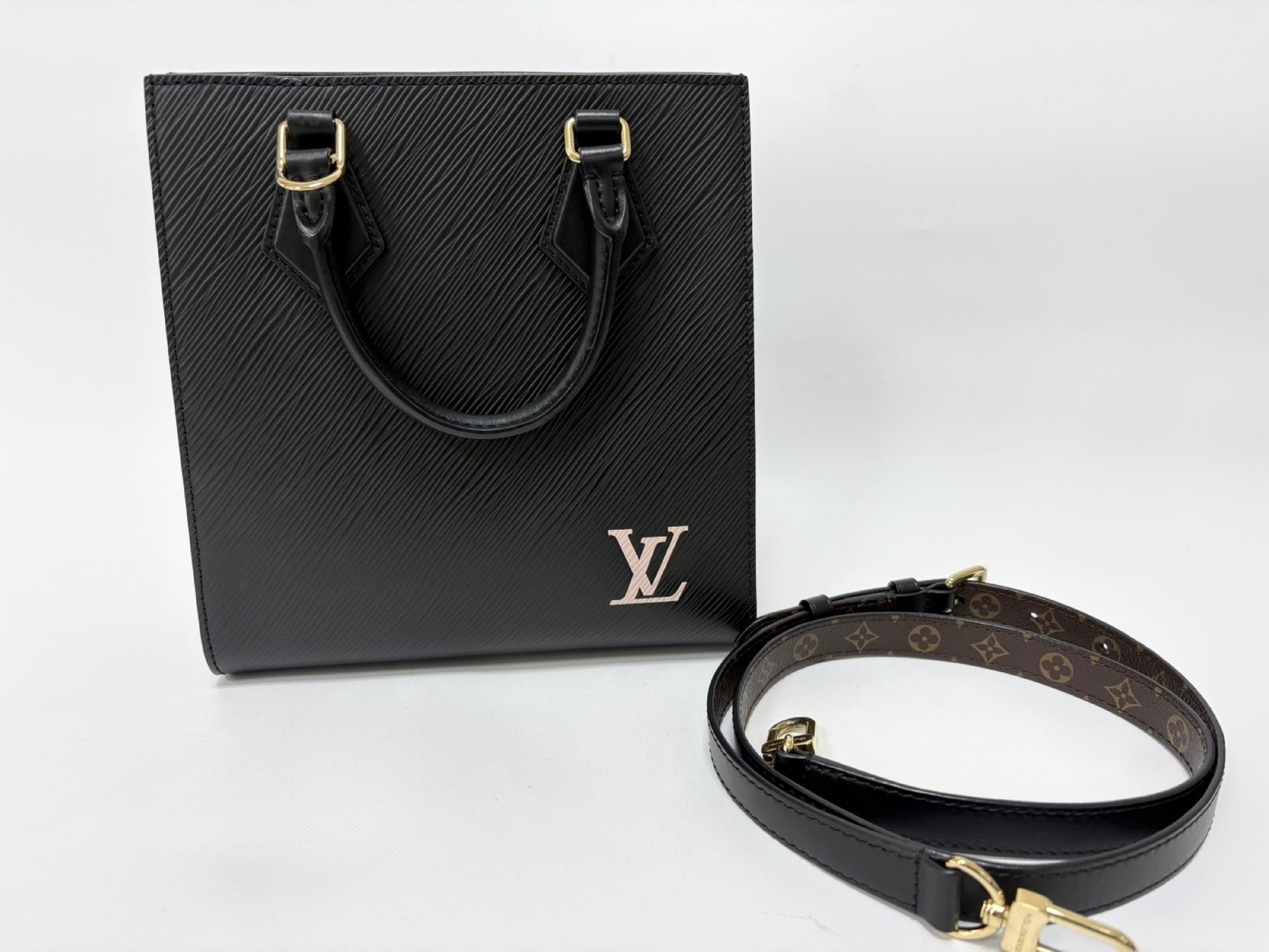 LOUIS VUITTON M20958 Epi Sac Plat BB Noir Black RFID Enabled Handbag