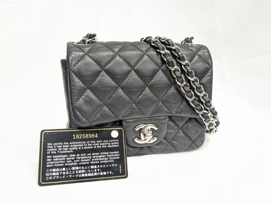 CHANEL Soft Caviar Mini Matelasse 18258384 Seal Guarantee Shoulder Bag