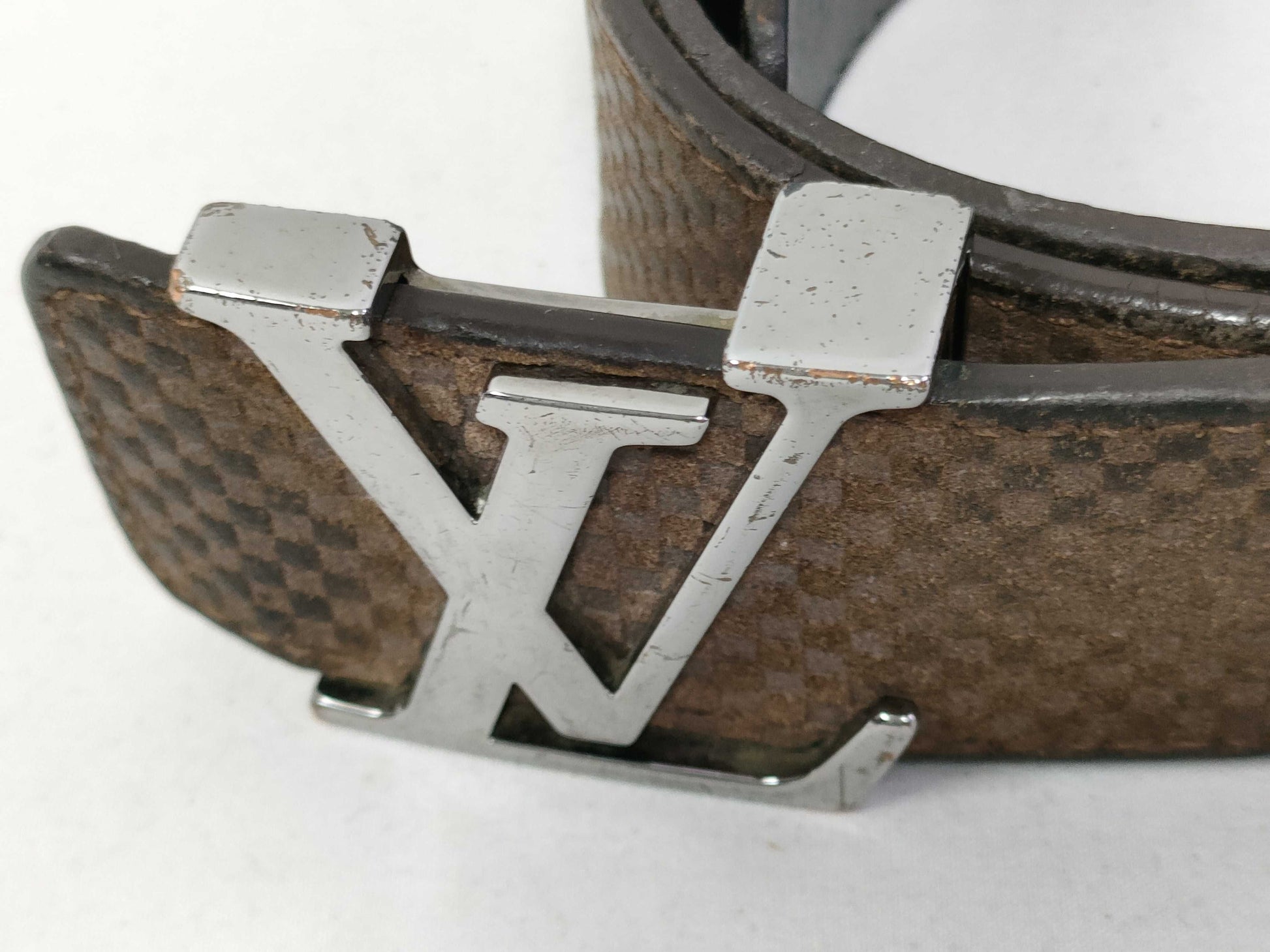 LOUIS VUITTON Micro Damier Santur Belt Size 90/36 Belt