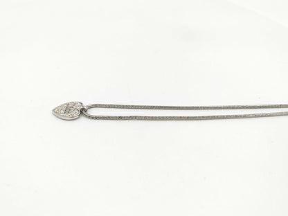 Dior Heart Necklace Silver Necklace