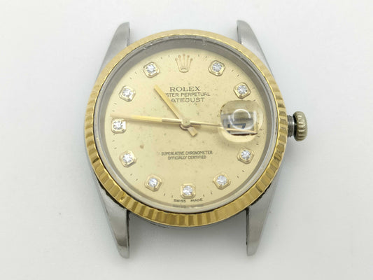 ROLEX Datejust 16233G T168193 Champagne Dial Unoperated Men's Watch