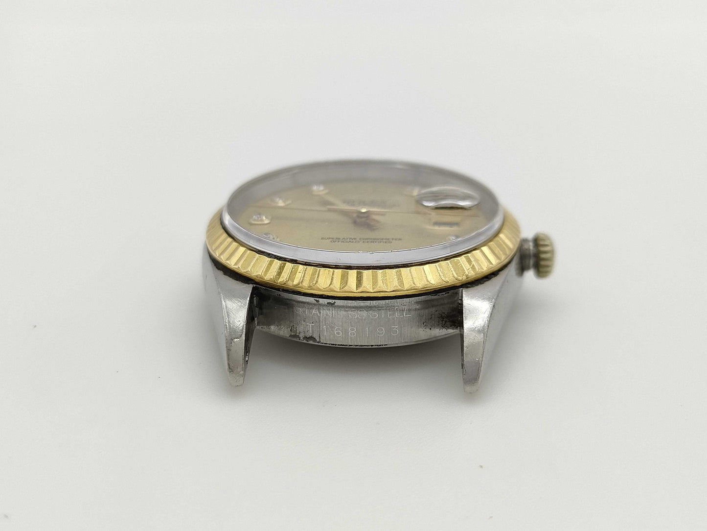 ROLEX Datejust 16233G T168193 Champagne Dial Unoperated Men's Watch