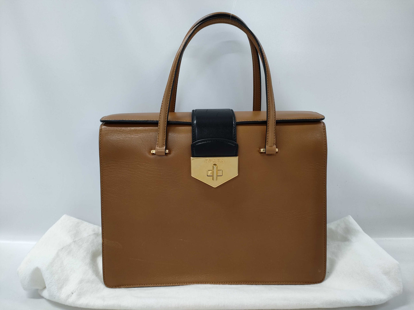 PRADA Prada handbag turn lock bag