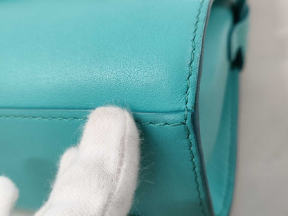 Delvaux Tempate PM Handbag, 2-way, Mint Blue