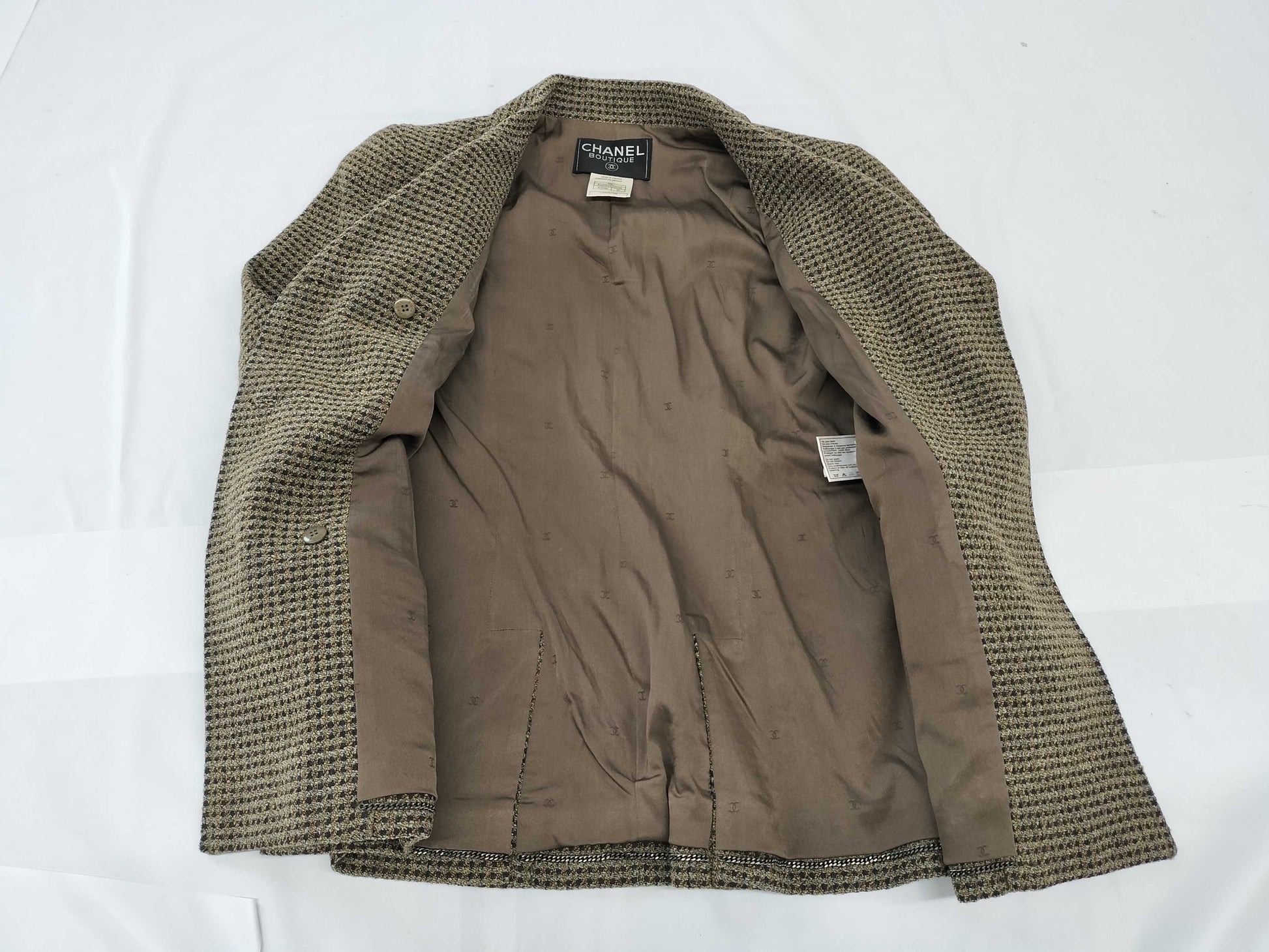 CHANEL CHANEL FLOWER COCO MARK BUTTON DOUBLE TAILORD JACKET 40 Jacket