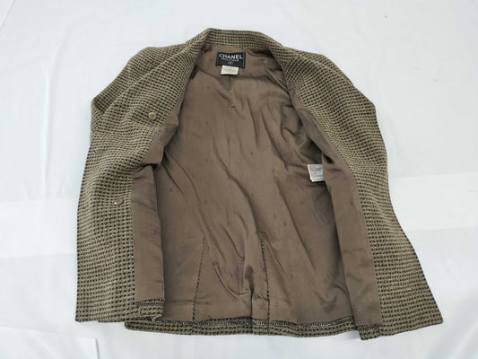 CHANEL CHANEL FLOWER COCO MARK BUTTON DOUBLE TAILORD JACKET 40 Jacket