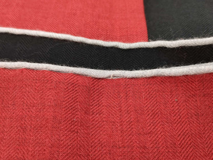 HERMES HERMES GREIGE×BLACK×RED PATTERN CASHMERE SILK STOLE Other accessories
