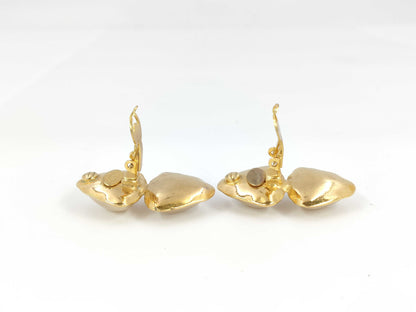 CHANEL 93P Triangle Pearl Earrings