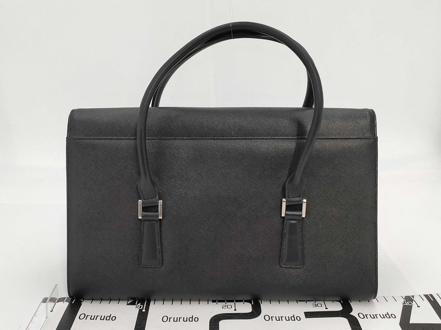 BURBERRY Handbag Leather Black