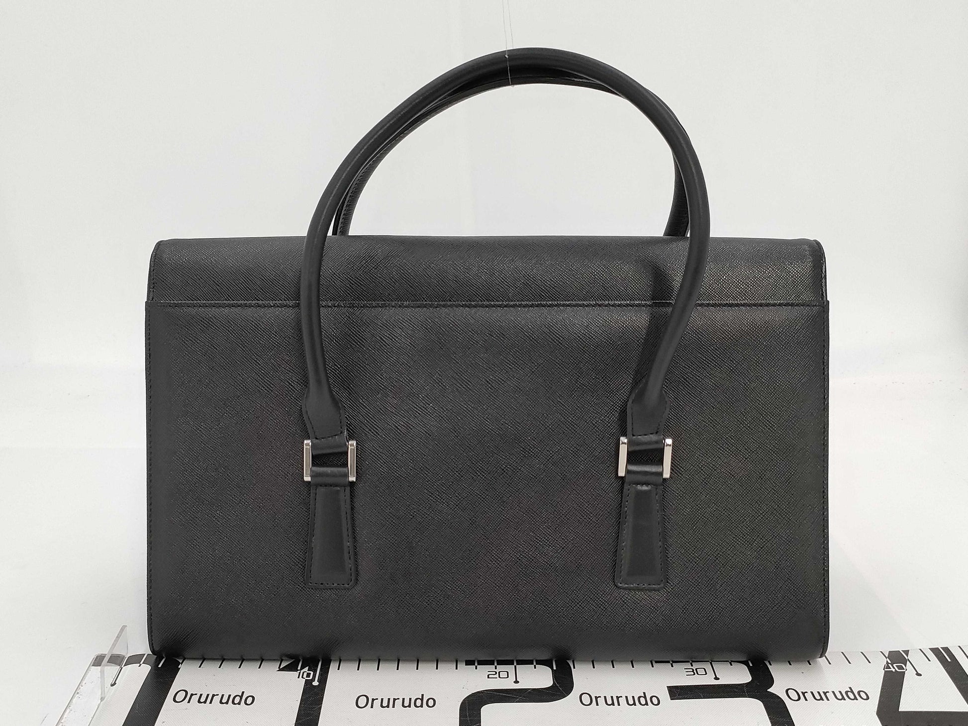 BURBERRY Handbag Leather Black