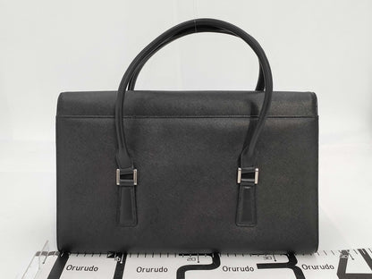 BURBERRY Handbag Leather Black