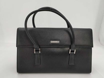 BURBERRY Handbag Leather Black