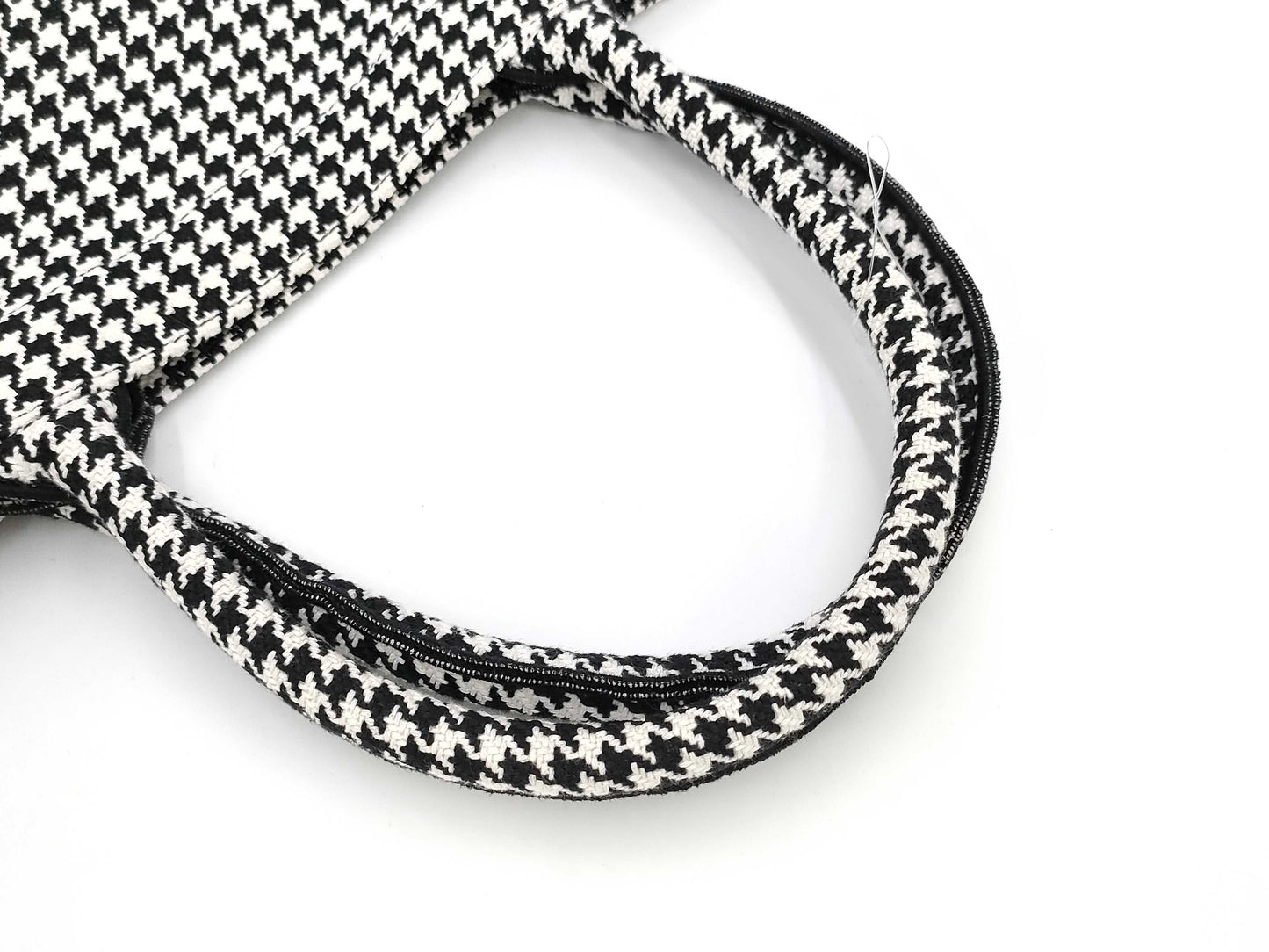 Dior Christian Dior Book Tote Medium Canvas Black Houndstooth Tote Bag