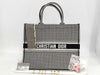 Dior Christian Dior Book Tote Medium Canvas Black Houndstooth Tote Bag