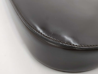 GUCCI One-Shoulder Leather Shoulder Bag, Dark Brown, 001-3193