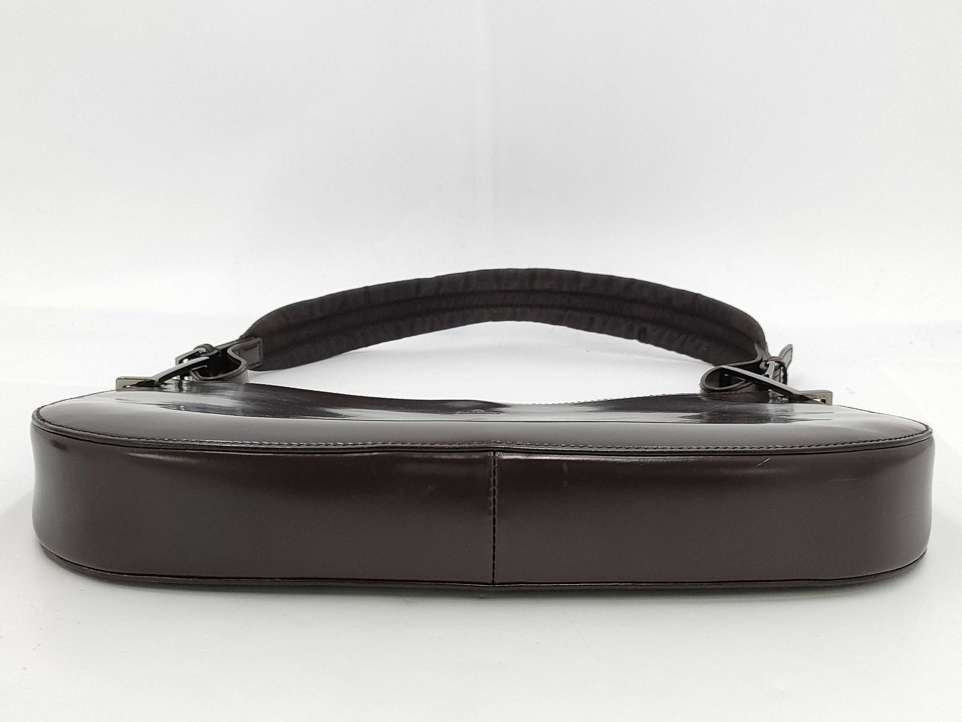 GUCCI One-Shoulder Leather Shoulder Bag, Dark Brown, 001-3193